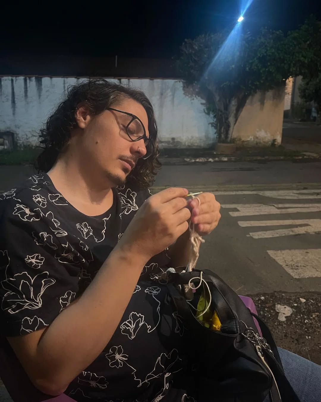 Just some cozy crocheting time at Sukas Beer.